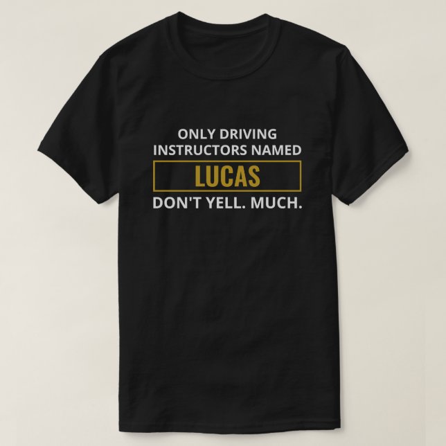 Funny Personalised Driving Instructor Gift for Men T-Shirt (Design Front)