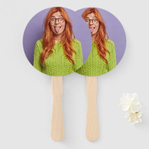 Funny Personalised Face On A Stick Custom Photo Hand Fan
