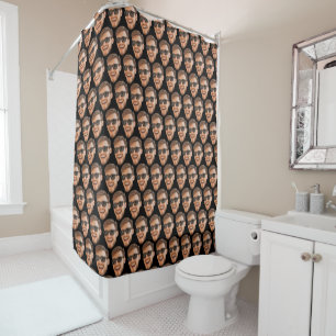 Funny Personalised Face Photo Bathroom Shower Curtain