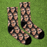 Funny Personalised Face Photo Socks<br><div class="desc">Funny personalised face socks with your own photo. Upload a cutout of the face with a transparent background and it will automatically be replicated all over the socks,  on both sides. To make the cut-out,  you can download any mobile or computer app,  use the program named Canva or Photoshop.</div>
