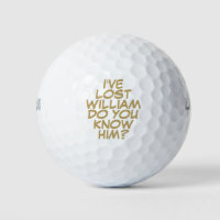 Funny Personalised Gold Lost Golf Balls