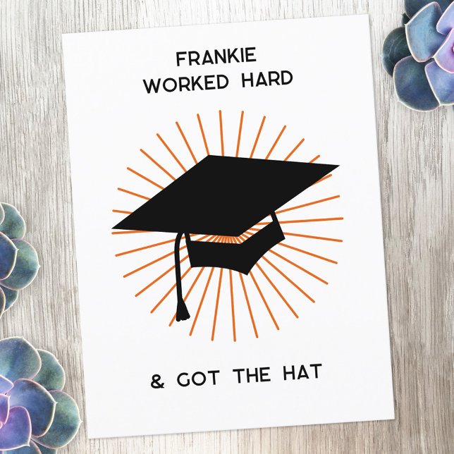 Funny Personalised Graduation Announcement Postcard (Creator Uploaded)