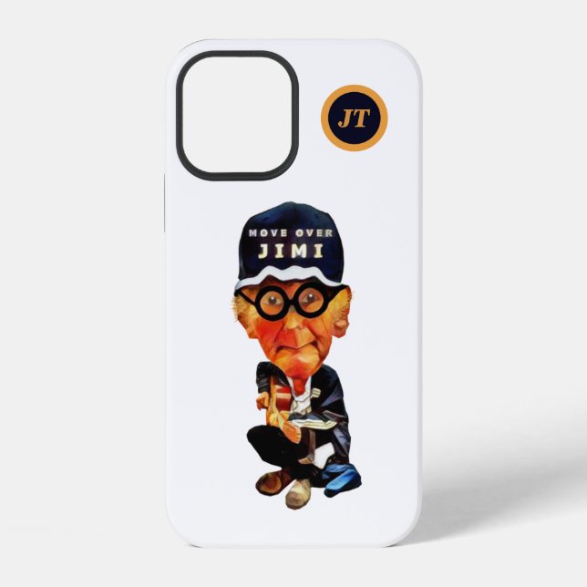 Funny Personalised Guitar Player Apple iPhone Case (Back)