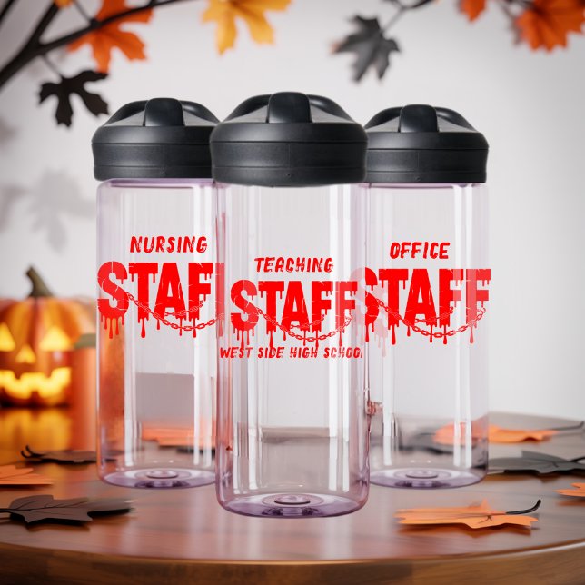 Funny Personalised Halloween Party Gift Scary Goth Water Bottle (Creator Uploaded)