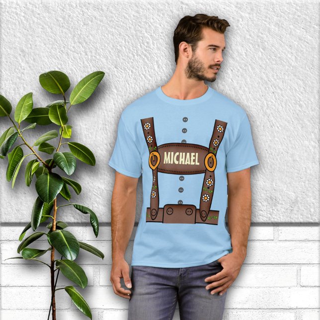 Funny Personalised Lederhosen Oktoberfest Shirt (Creator Uploaded)
