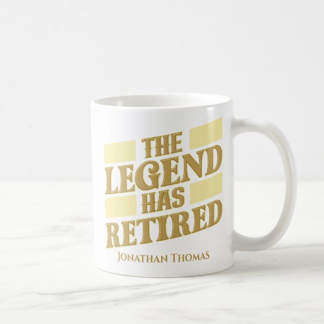 Funny Personalised Legend Retirement  Coffee Mug (Right)
