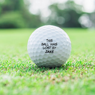 Funny Personalised Lost Golf Balls