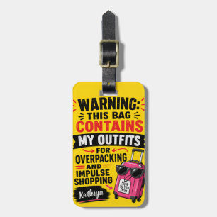 Funny Personalised Luggage Tag