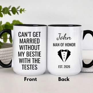 Funny Personalised Man of Honour Mug