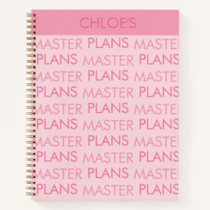 Funny Personalised Master Plans Office Teacher Notebook