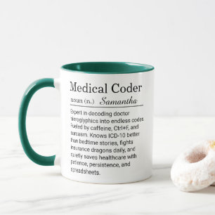Funny Personalised Medical Coder Definition Mug