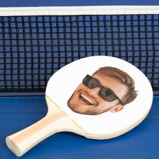 Funny Personalised Men's Face Photo Ping Pong Paddle