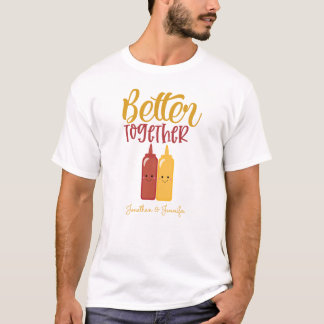 Funny Personalised Men's Mustard Ketchup Couples T T-Shirt