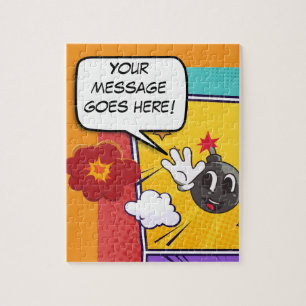 Funny personalised message comic book  jigsaw puzzle