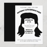 Funny Personalised Mullet Hairstyle Birthday Party