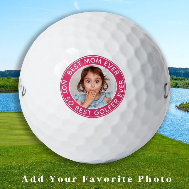 Funny Personalised Mum Pink Custom Photo Golf Balls (Creator Uploaded)