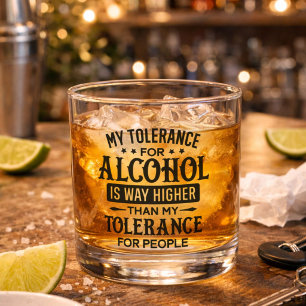 Funny Personalised Name Attitude Personality Whisk Whiskey Glass