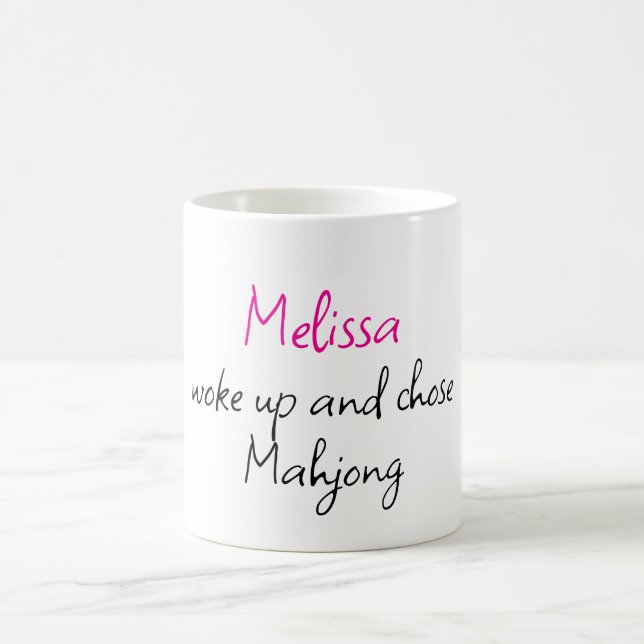 Funny Personalised Name Creative Mahjong  Coffee Mug (Center)
