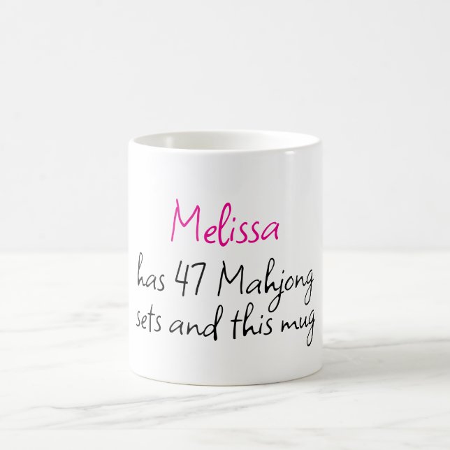 Funny Personalised Name Creative Mahjong  Coffee Mug (Center)