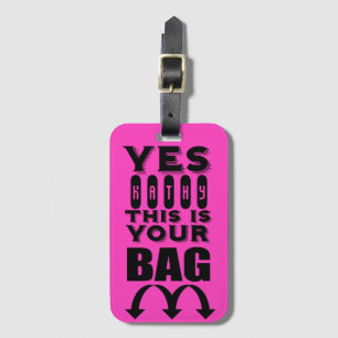 Funny Personalised Name Luggage Tag