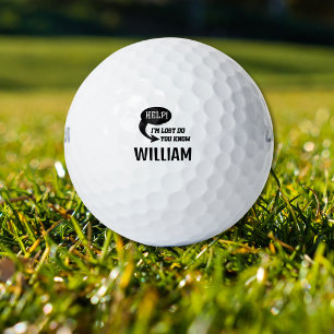 Funny personalised name unique golf ball 