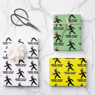 Funny personalised non denominational Christmas Wrapping Paper Sheet