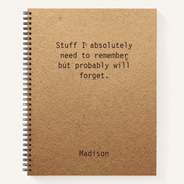 Funny Personalised Notes Office Meeting Notebook (Front)