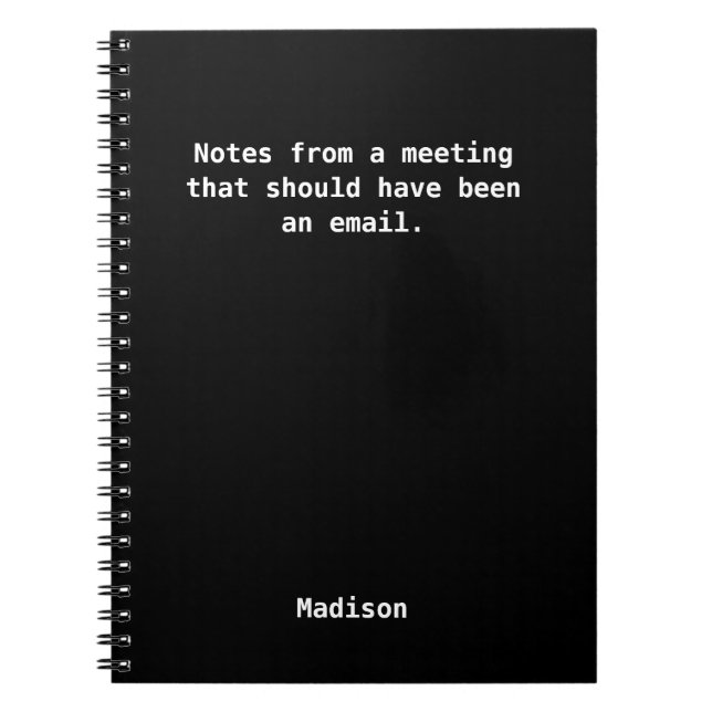Funny Personalised Office Notebook – Hilarious Mee (Front)