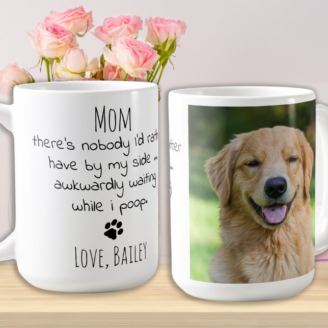 Funny Personalised Pet Photo Dog Mum Coffee Mug (Creator Uploaded)