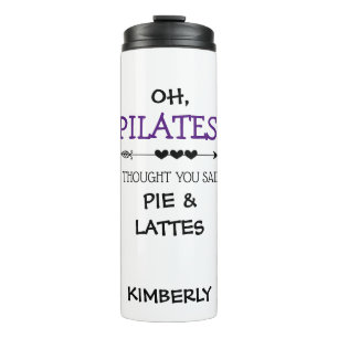 Funny Personalised Pilates Typography Thermal Tumbler
