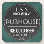 Funny Personalised Pubhouse Chalkboard Sign<br><div class="desc">This funny personalised bar coaster set makes the perfect wedding or anniversary gift for beer lovers! Add the groom & bride's or husband & wife's first initials and last name, and the year they became a couple or got married to create a unique keepsake that is sure to bring smiles...</div>