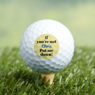 Funny Personalised Put Me Down Saying Golf Balls