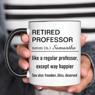 Funny Personalised Retired Professor Definition Mug