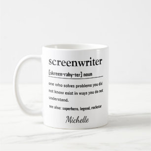 Funny Personalised Screenwriter Definition Coffee Mug