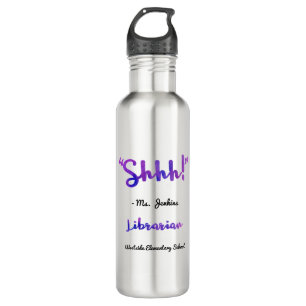 Funny Personalised Shhh! School Librarian Quote 710 Ml Water Bottle