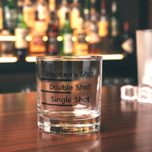 Funny Personalised Shot Pour Whiskey Glass