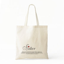 Funny Personalised Sister Definition Tote Bag