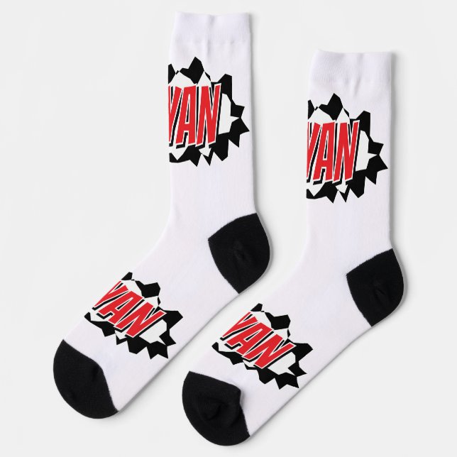 Funny personalised socks with rupture hole design (Left)