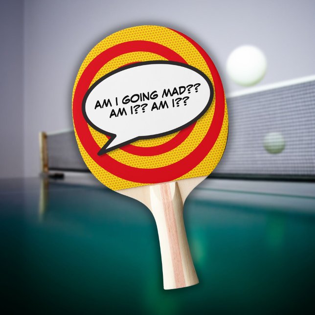 Funny Personalised Speech Bubble Modern Cool Ping Pong Paddle (Funny Personalized Speech Bubble Modern Cool Ping Pong Paddle)