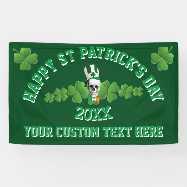 Funny personalised Sr Patrick's day. Banner (Horizontal)