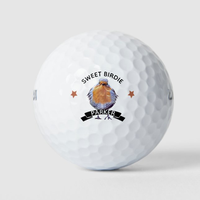 Funny Personalised Sweet Birdie Golf Balls (Front)
