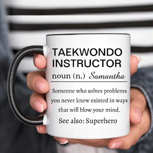 Funny Personalised Taekwondo Instructor Definition Mug