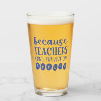 Funny Personalised Teacher Gift Survive On Apples