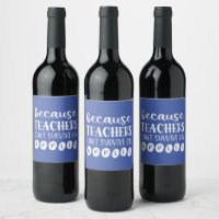 Funny Personalised Teacher Gift Survive On Apples