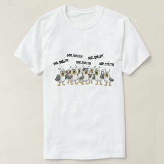 Funny Personalised Teacher Name Silly Goose Gift T-Shirt