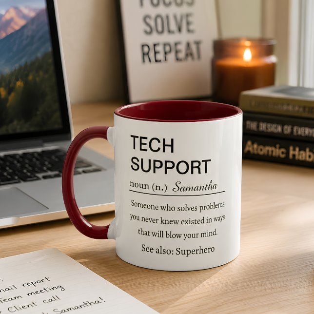 Funny Personalised Tech Support Definition Mug (Creator Uploaded)