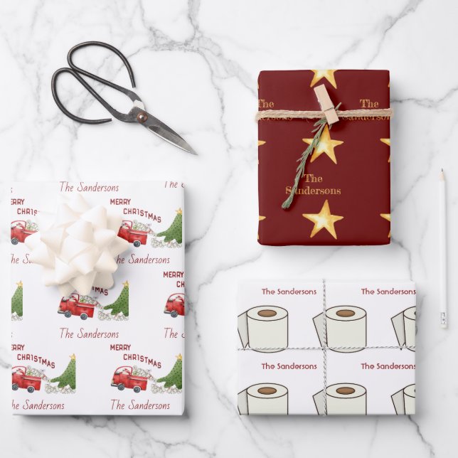Funny Personalised  Toilet Paper wrapping paper (Front)