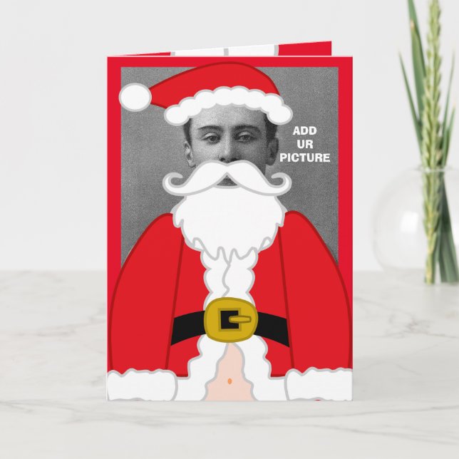 Funny personalised Xmas. Holiday Card (Front)