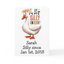 Funny Personalized Birthday Card - Silly Goose