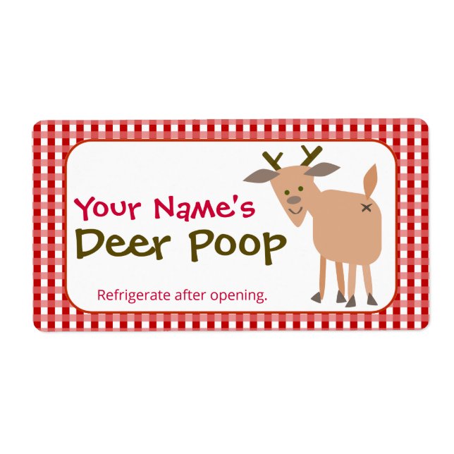 Funny Personalized Christmas Gift Reindeer Poop (Front)